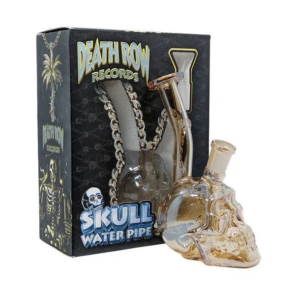 Death Row Records 5.5" Metallic Skull Water Pipe 14M Bowl (SINGLE)