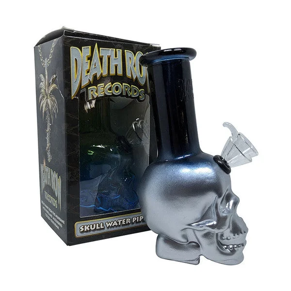 Death Row Records 6" Skull Bubbler Water Pipe (SINGLE)