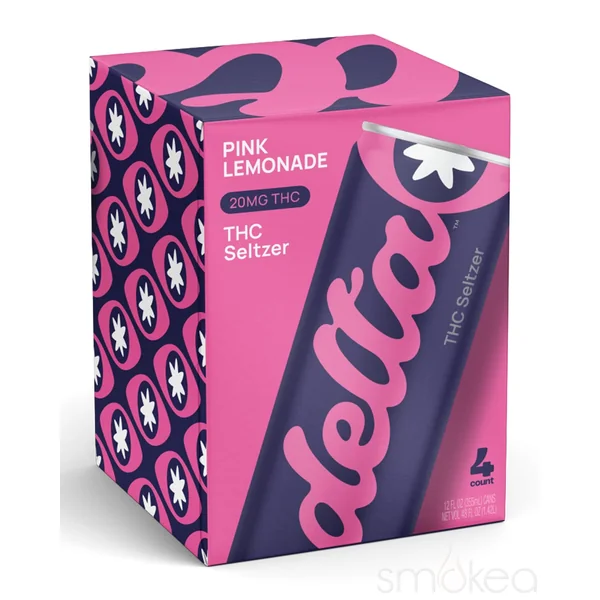 Delta Beverages 20mg THC Seltzer - Pink Lemonade - Image 2