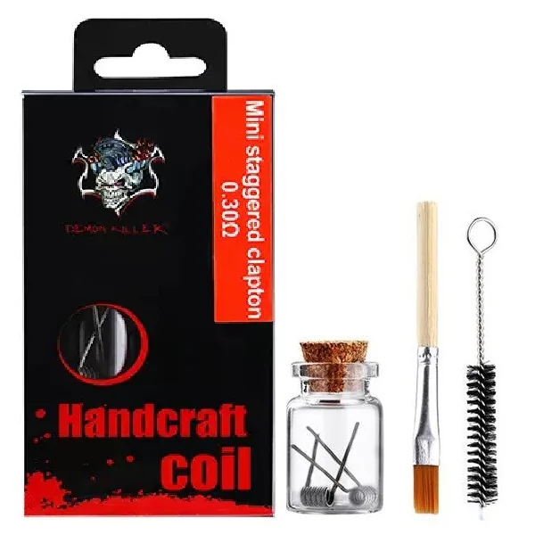 Demon Killer Handcraft Mini Staggered Clapton Prebuilt Wire Set Ni80 0.30 Ohms