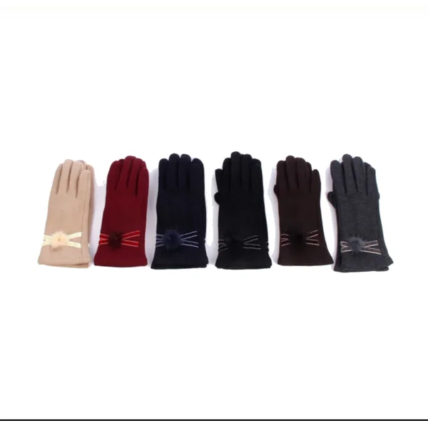 DIFF COLOR WINTER GLOVES 12CT