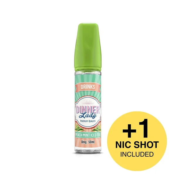 Dinner Lady Peach Mint Iced Tea Shortfill E-Liquid 50ml