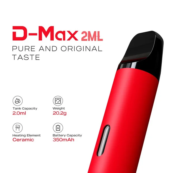 Dmax - Empty 2ml Disposable Vape Pen Postless Ceramic Core - Image 2