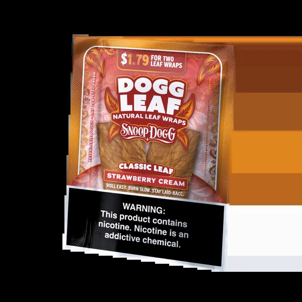 Dogg Leaf Flat Wraps Strawberry Cream