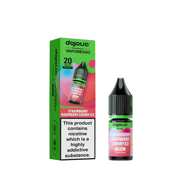 DojoLiq Strawberry Raspberry Cherry Ice 10ml Nic Salt E-Liquid by Vaporesso - Image 2