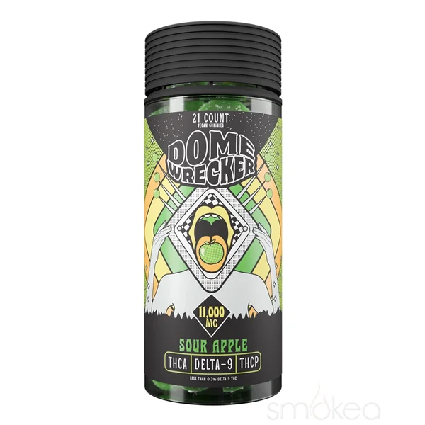 Dome Wrecker 11000mg Delta 9 + THCA Gummies - Sour Apple