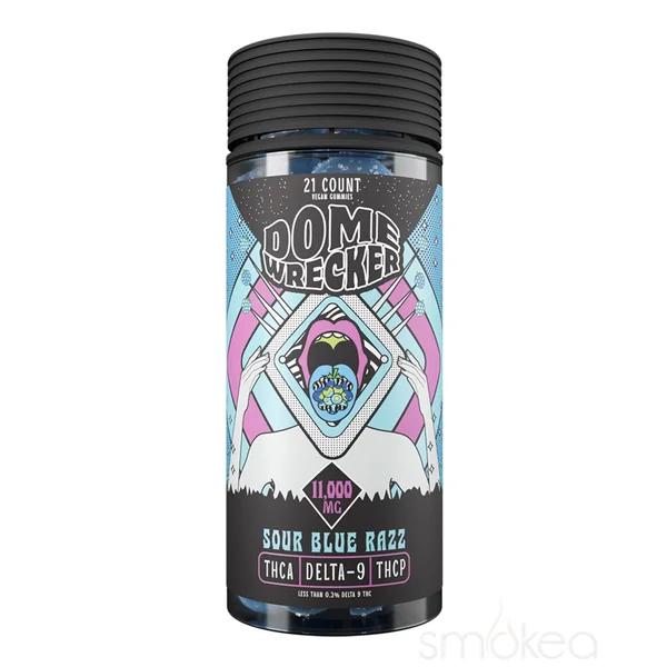 Dome Wrecker 11000mg Delta 9 + THCA Gummies - Sour Blue Razz