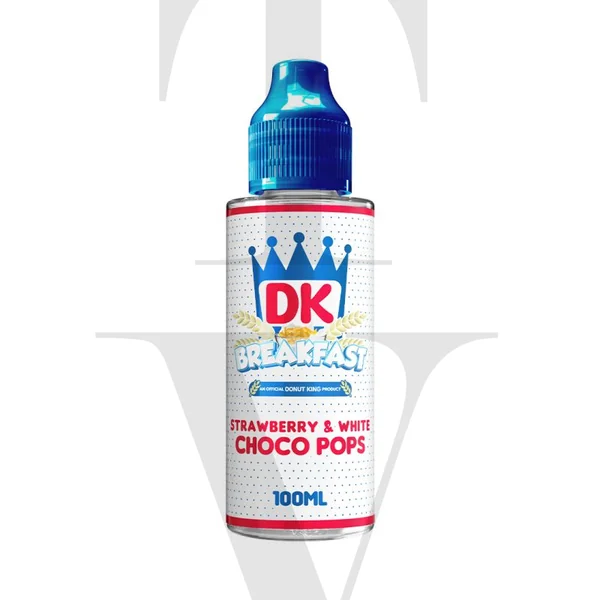 DONUT KING BREAKFAST - STRAWBERRY AND WHITE COCO POPS 100ML SHORTFILL E-LIQUID