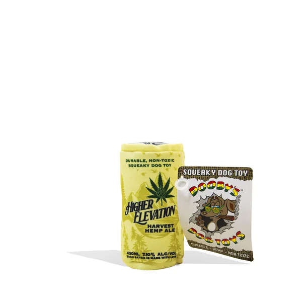 Doobys Dog Toys Hemp Beer Can Dog Toy