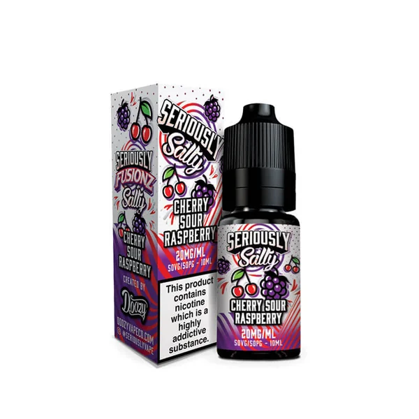 Doozy Vape Co Seriously Fusionz Salty Cherry Sour Raspberry 10ml Nic Salt E-Liquid - Image 3