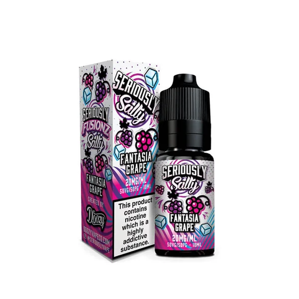 Doozy Vape Co Seriously Fusionz Salty Fantasia Grape 10ml Nic Salt E-Liquid - Image 4