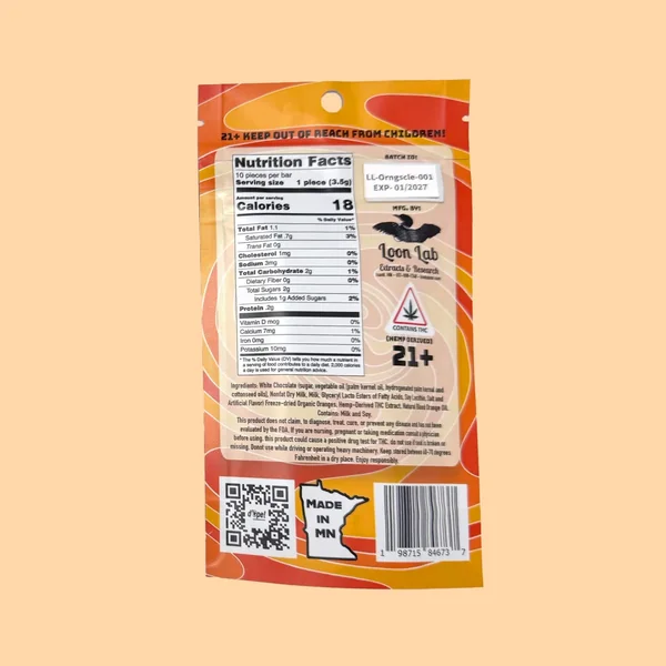 d’ope! Orange-Sicle Cannabis Chocolate Bar - Image 3