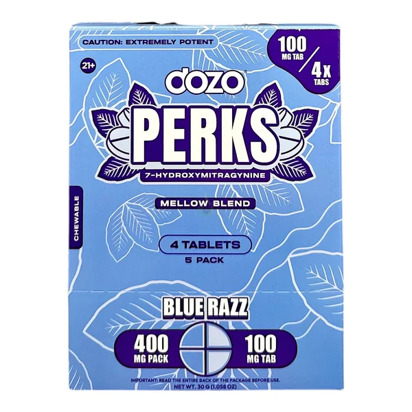 Dozo Perks 7 Hydroxy Mellow Blend 100mg 4ct Tablets