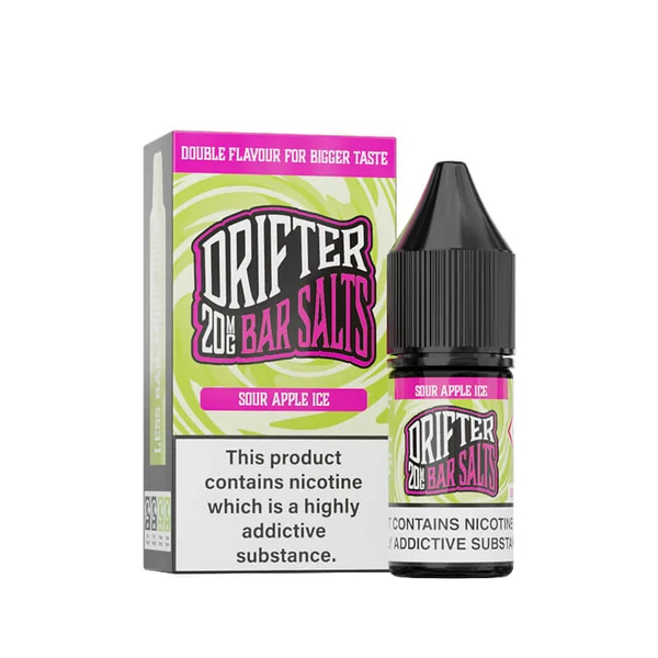 Drifter Bar Salts Sour Apple Ice 10ml Nic Salt E-Liquid - Image 2