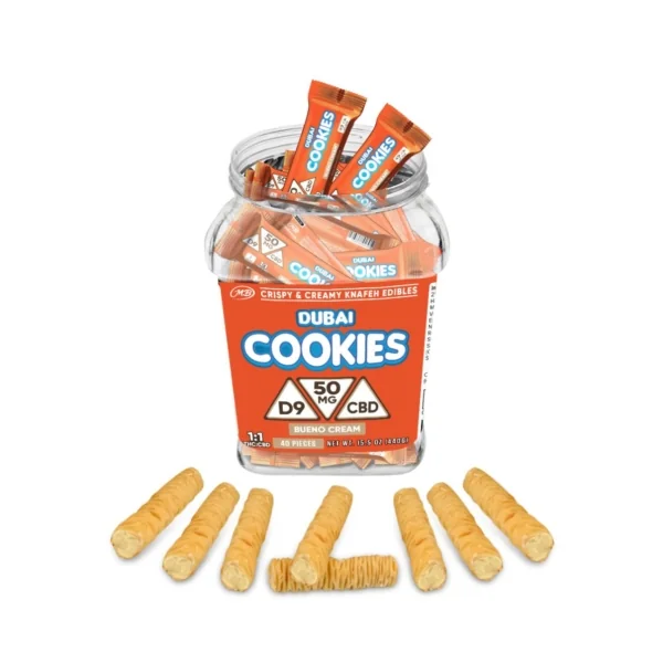 Dubai Cookies Crispy & Creamy Knafeh 1pc Edibles 50mg Delta-9 + CBD – Bueno Cream