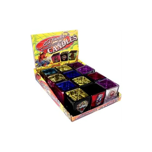 ED HARDY CANDLES 12CT - SQUARE