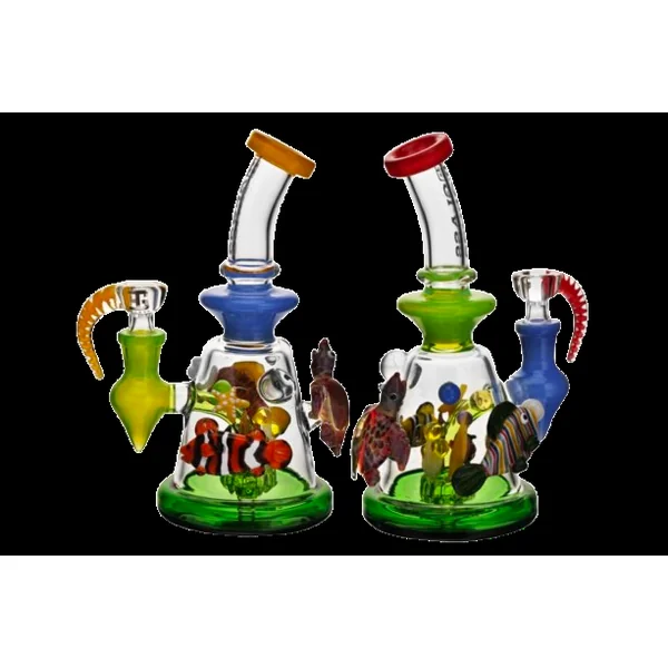 EG Glass 8" Sea Animals Rig w/ Horn Bowl (EG-11)