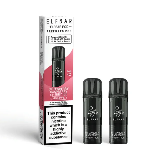 Elf bar 600 Prefilled Pod Strawberry Raspberry Cherry Ice