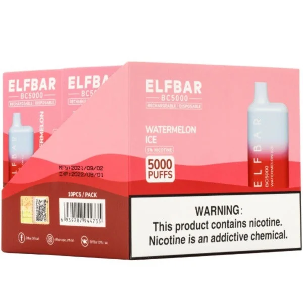 Elf Bar BC5000 5000 Puffs Rechargeable Vape Disposable 10mL 10 Pack - Image 2