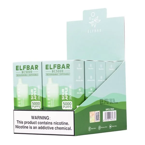 Elf Bar BC5000 5000 Puffs Rechargeable Vape Disposable 10mL 10 Pack - Image 13