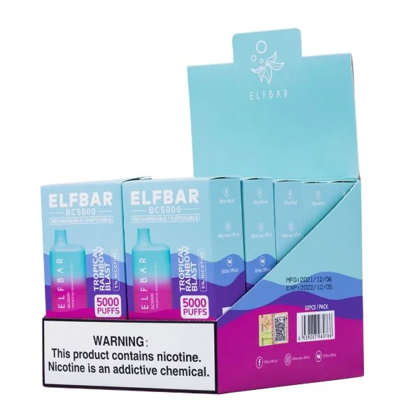 Elf Bar BC5000 5000 Puffs Rechargeable Vape Disposable 10mL 10 Pack - Image 20
