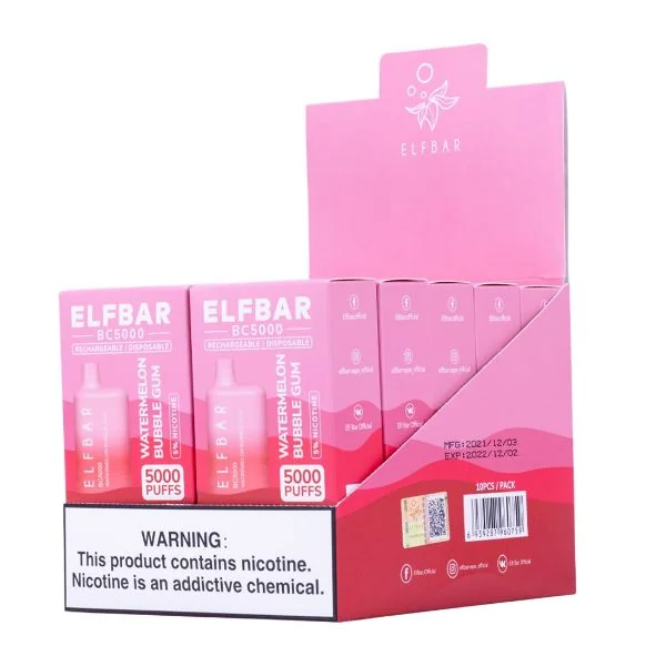 Elf Bar BC5000 5000 Puffs Rechargeable Vape Disposable 10mL 10 Pack - Image 21