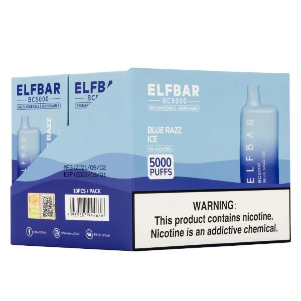 Elf Bar BC5000 5000 Puffs Rechargeable Vape Disposable 10mL 10 Pack - Image 22