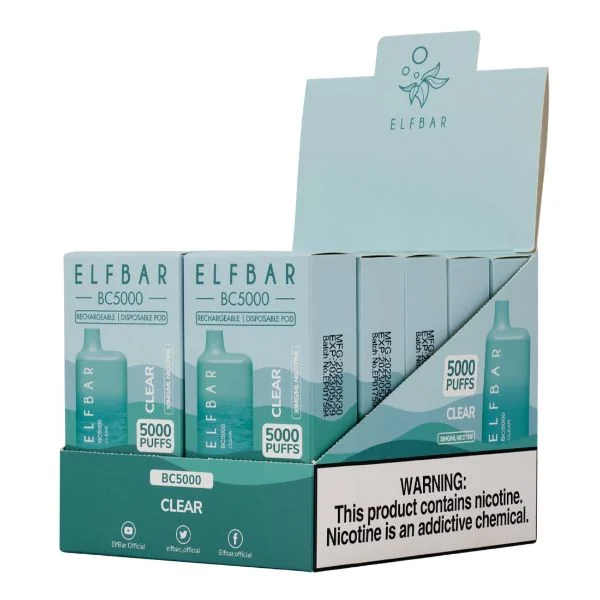Elf Bar BC5000 5000 Puffs Rechargeable Vape Disposable 10mL 10 Pack - Image 23