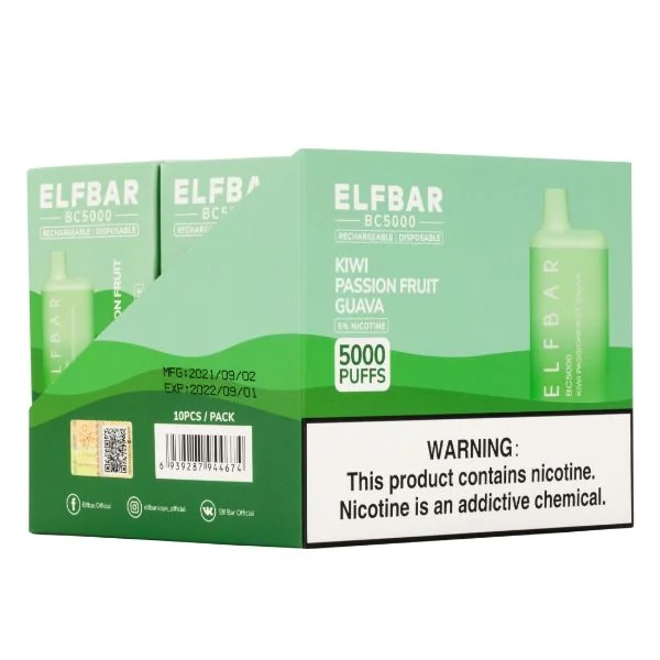 Elf Bar BC5000 5000 Puffs Rechargeable Vape Disposable 10mL 10 Pack - Image 30
