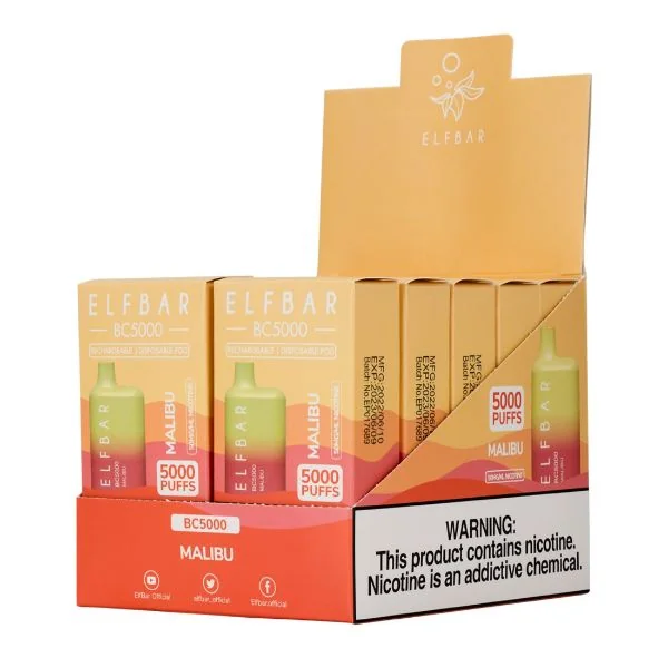 Elf Bar BC5000 5000 Puffs Rechargeable Vape Disposable 10mL 10 Pack - Image 32