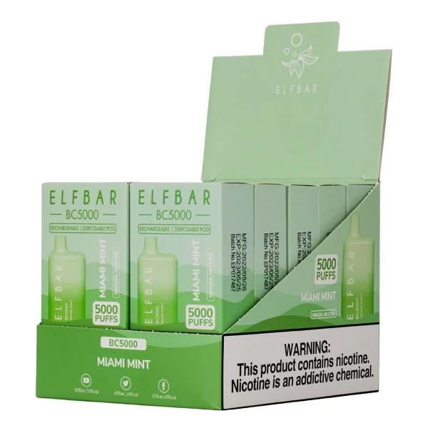 Elf Bar BC5000 5000 Puffs Rechargeable Vape Disposable 10mL 10 Pack - Image 34