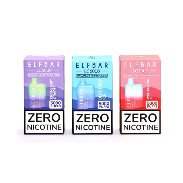 Elf Bar, BC5000 ZERO Nicotine 5000 Puff Disposable Device