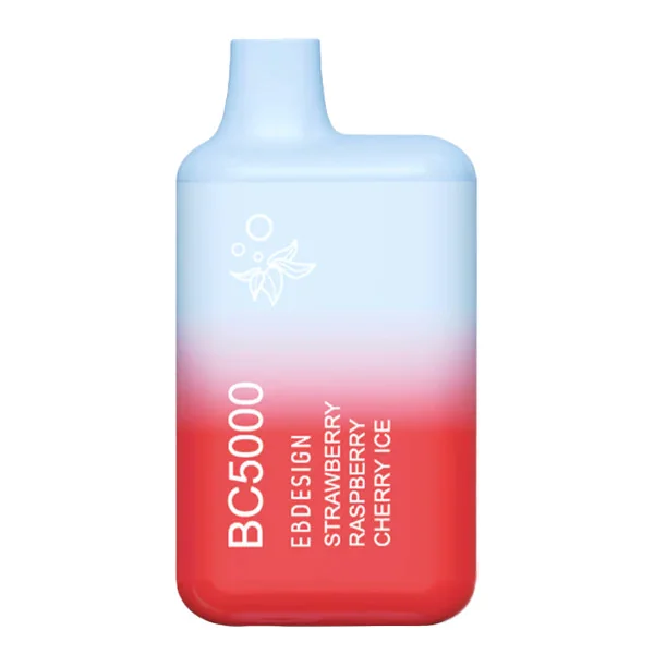 (ELF BAR) EBDESIGN BC5000 Disposable Vape - 5000 puff - Strawberry Raspberry Cherry ICE