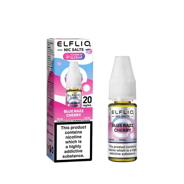 Elf Bar ElfLiq Blue Razz Cherry Nic Salt E-Liquid - Image 3