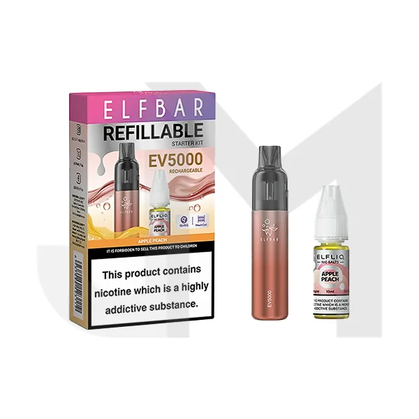 Elf Bar EV5000 Disposable Pod Kit + 20mg ElfLiq Salt - Image 2