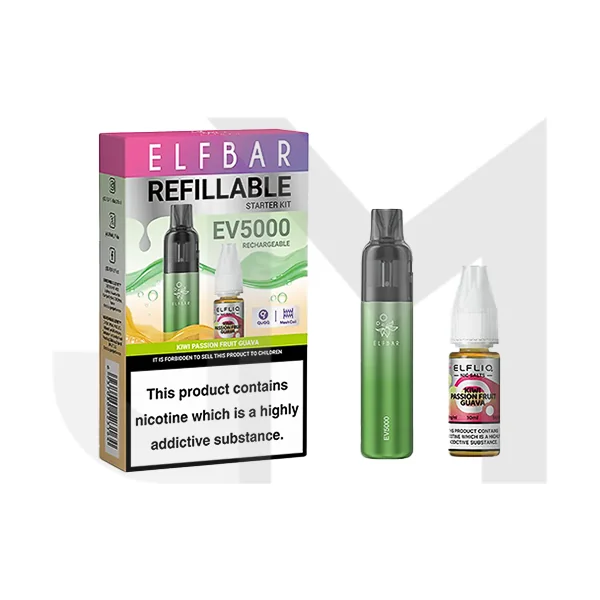 Elf Bar EV5000 Disposable Pod Kit + 20mg ElfLiq Salt - Image 7