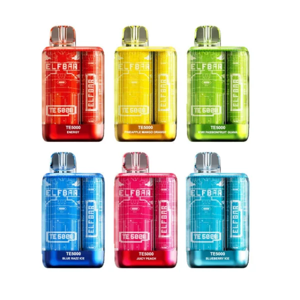 Elf Bar TE5000 5000 Puffs Rechargeable Vape Disposable 13.5mL