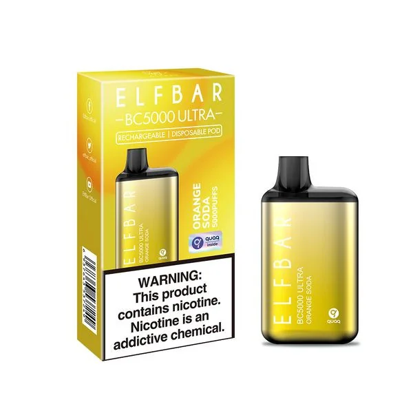 ELF BAR ULTRA 5000 Disposable Pod Device - 5000 Puffs - Integrated 650mAh Battery - Orange Soda