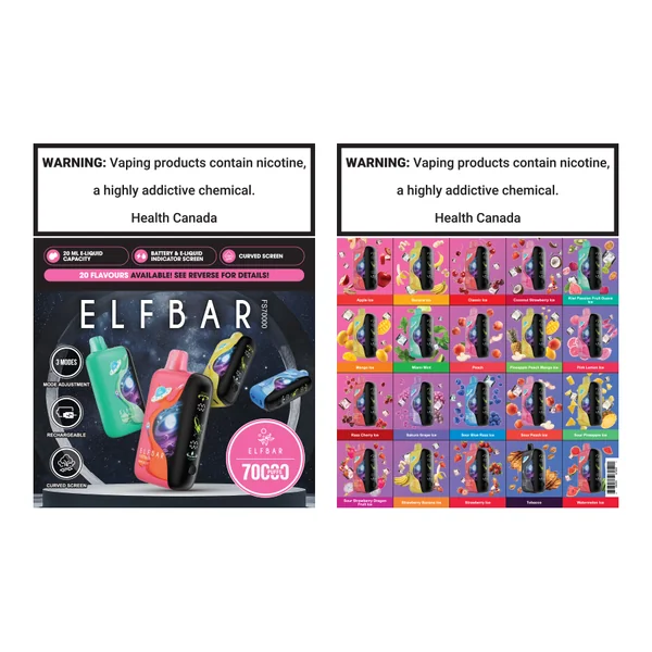 ELFBAR FS70K FLAVOUR MENU