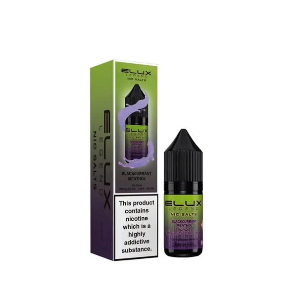 Elux Legend Blackcurrant Menthol Nic Salt E-Liquid 10ml - Image 2