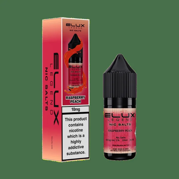 Elux Legend Nic Salts Raspberry Peach E Liquid 10ml