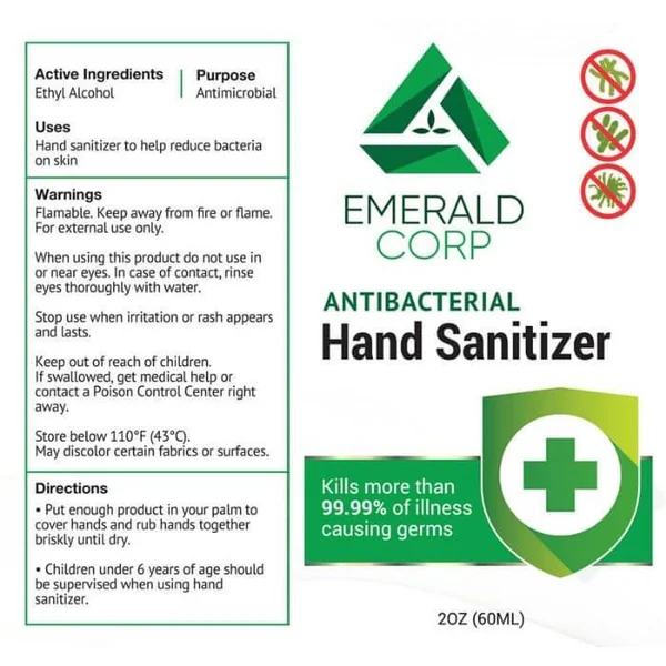 Emerald Corp Pump Antibacterial Hand Sanitizer 2.0 oz - Image 2