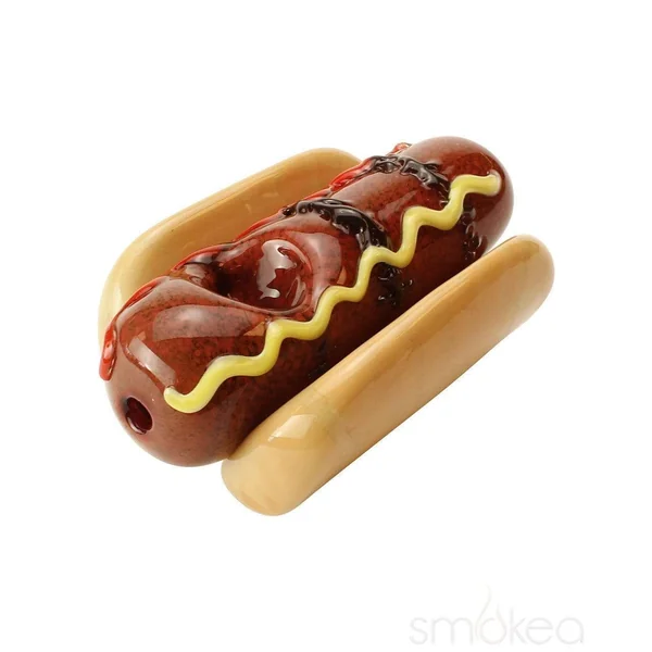 Empire Glassworks Hot Dog Hand Pipe - Image 2