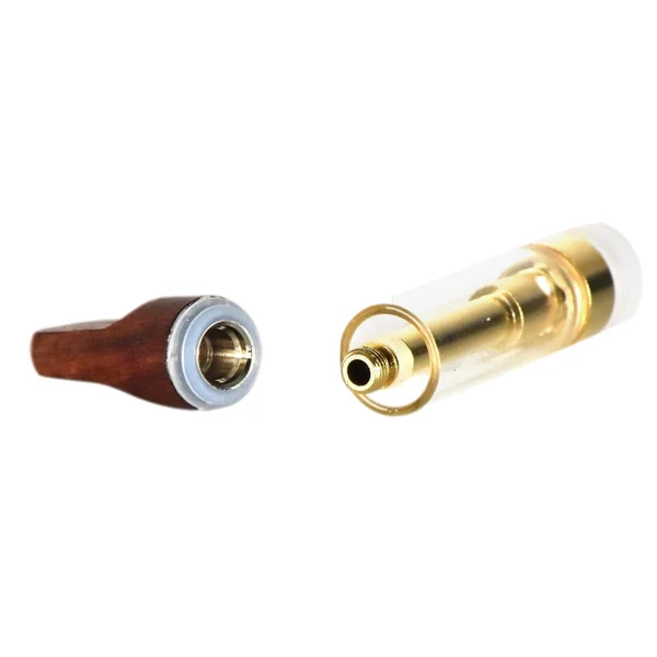Empty 1mL 510 Wood Screw Tip Gold Vape Cartridge - Image 6
