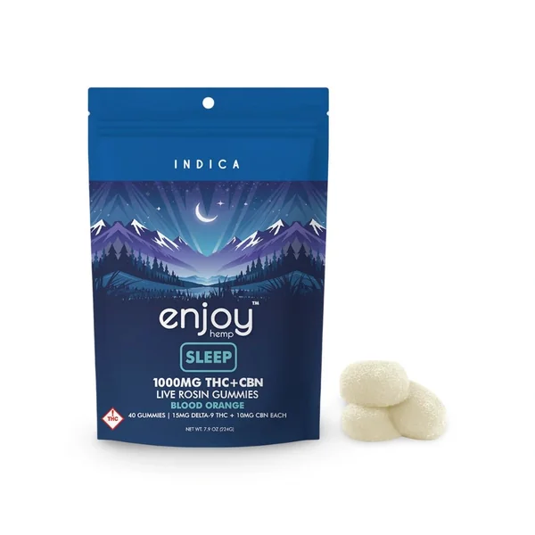 Enjoy Hemp Delta 9 and CBN Blood Orange Sleep Gummies