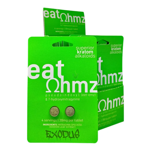 Exodus Eat Ohmz 7 Hydroxy & Pseudo 20mg 2ct Green Tablet - Image 2