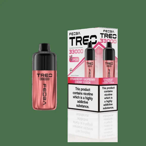 Feoba Treo 33000 Prefilled Pod Kit Strawberry Raspberry Cherry Fusion
