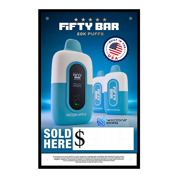 FIFTY BAR 20K Nixodine Vinyl Banner