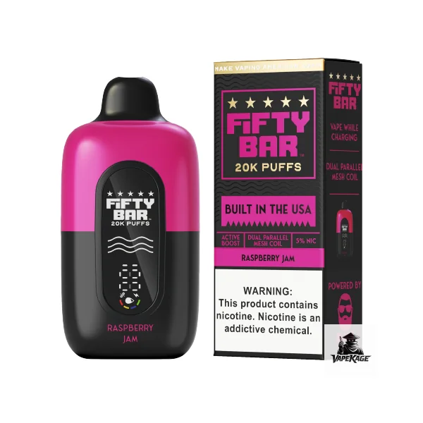 Fifty Bar Black Series 20K Disposable Vape - Image 8