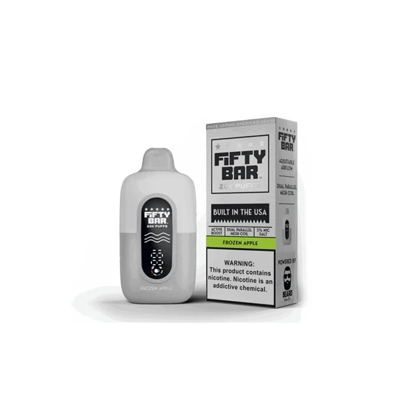 Fifty Bar Frozen Apple White Series Disposable 20k Puff